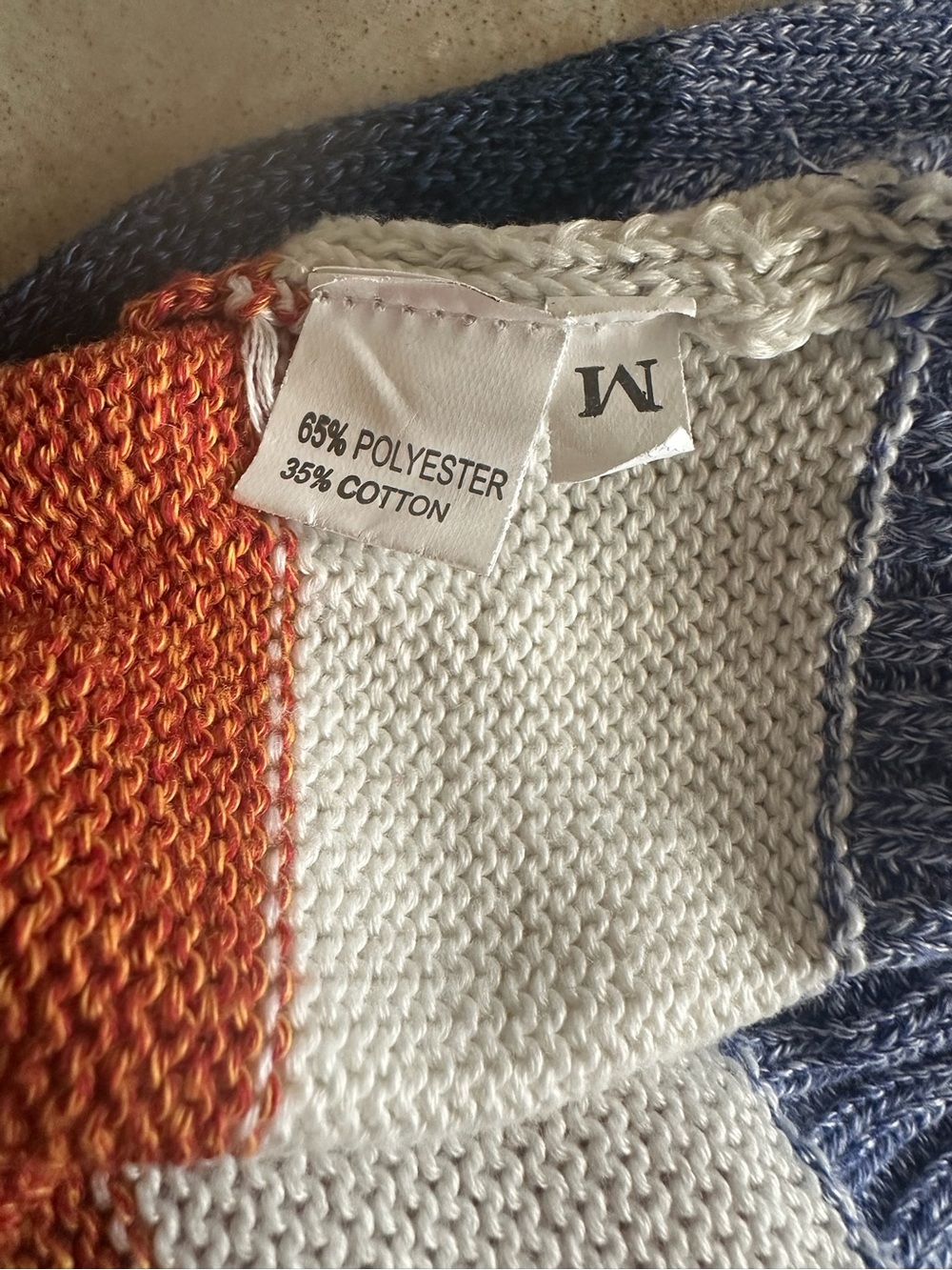 Ecowish Striped Colorblock Open Front Cardigan Sweater - Medium - Picture 3 of 3